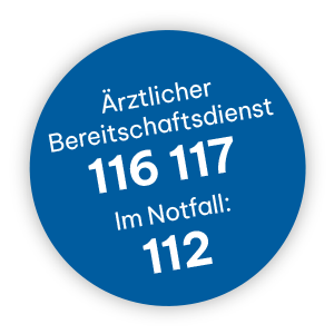 Ärztlicher Bereitschaftsdienst 116 117 – Notruf 112